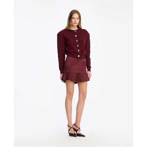Rotate Firm Knit Cardigan, Zinfandel